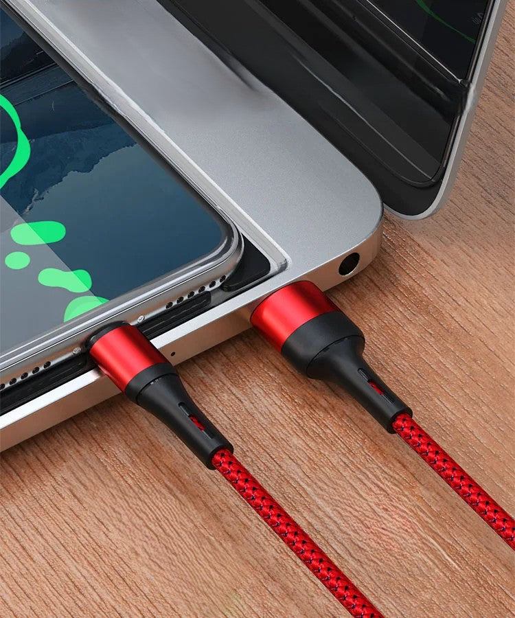 Cordsly 1m (3.3ft) USB-A to USB-C Charging Cable | Fast Charging 2A | Durable Nylon Braided USB-C Cable