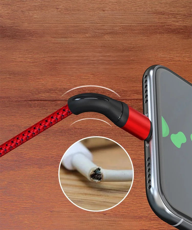 Cordsly 1m (3.3ft) USB-A to USB-C Charging Cable | Fast Charging 2A | Durable Nylon Braided USB-C Cable